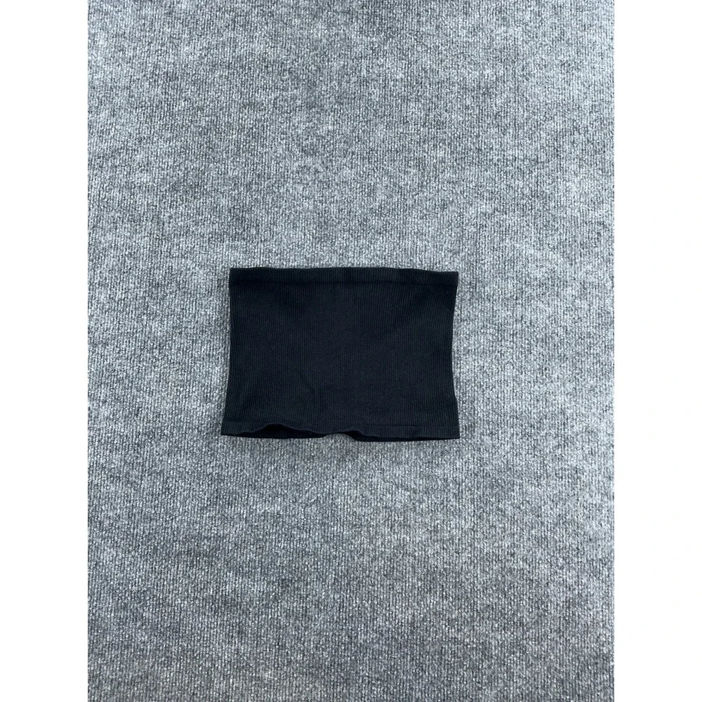 Free People Intimately Ribbed Tube Top Black Bandeau M/L OB401825
